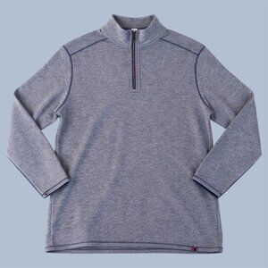  Tommy Bahama XL men’s reversible quarter zip oversized gray heather